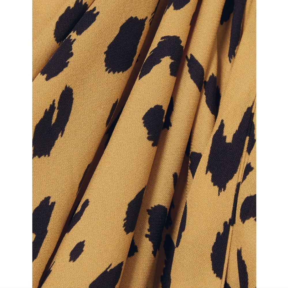 Nwt Nicholas Tie-Front Leopard-Print Silk-Crepe M… - image 3